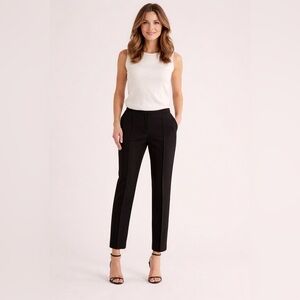 MAJE Pilar Ankle Crop Pleated Pants Size 38 Black New $295 6